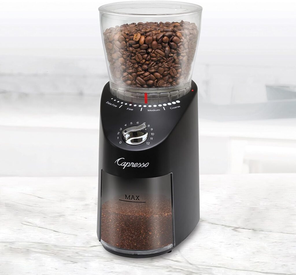 Capresso Infinity Plus Black Conical Burr Grinder