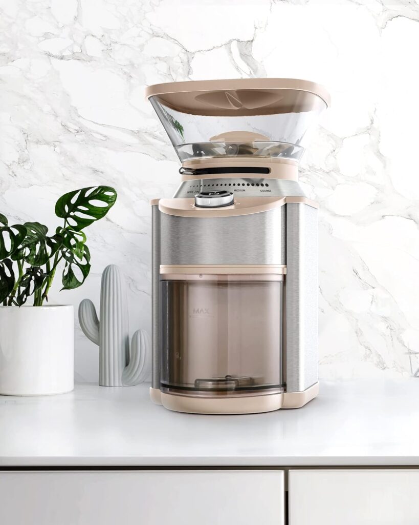 Electric Conical Burr Coffee Grinder, Adjustable Burr Mill with 19 Precise Grind Setting, Stainless Steel for Drip, Percolator, French Press, Espresso and Turkish Coffee Makers