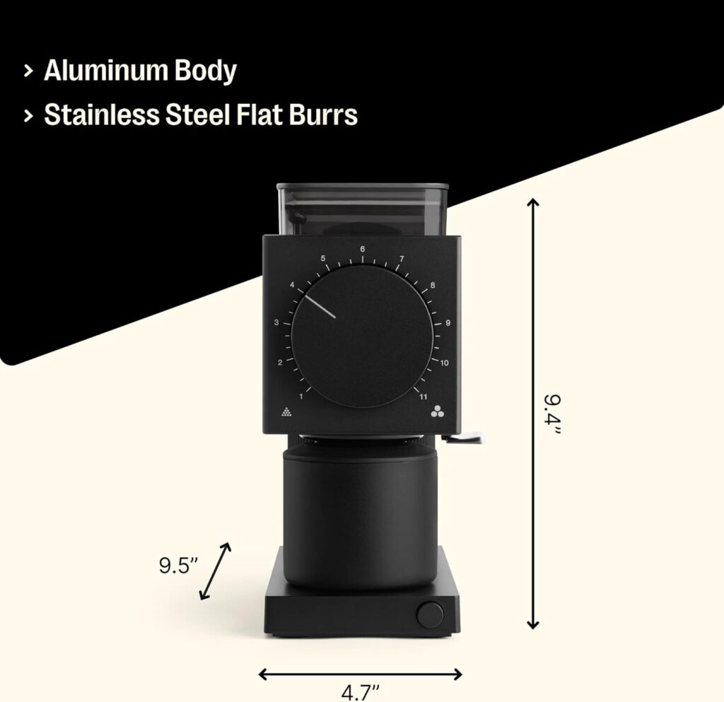 Fellow Ode Brew Grinder - Burr Coffee/Coffee Bean Grinder with 31 Settings for Drip, French Press  Cold Brew - Small Footprint Electric Grinder - Matte Black