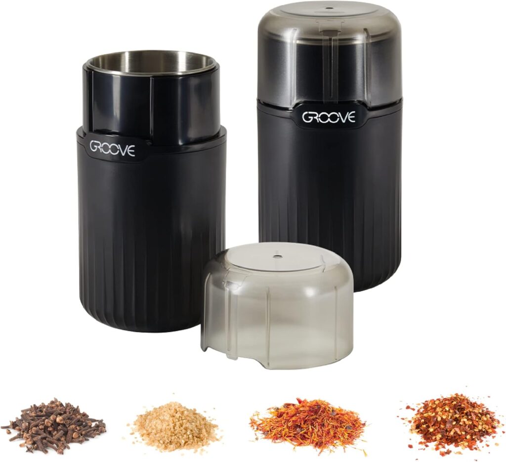 Groove RIPSTER Stainless Steel Electric Grinder: Large Capacity  Versatile Use, Adjustable Grind Settings with 30,000 RPM Motor - For Herbs, Spices, Coffee Beans,  More