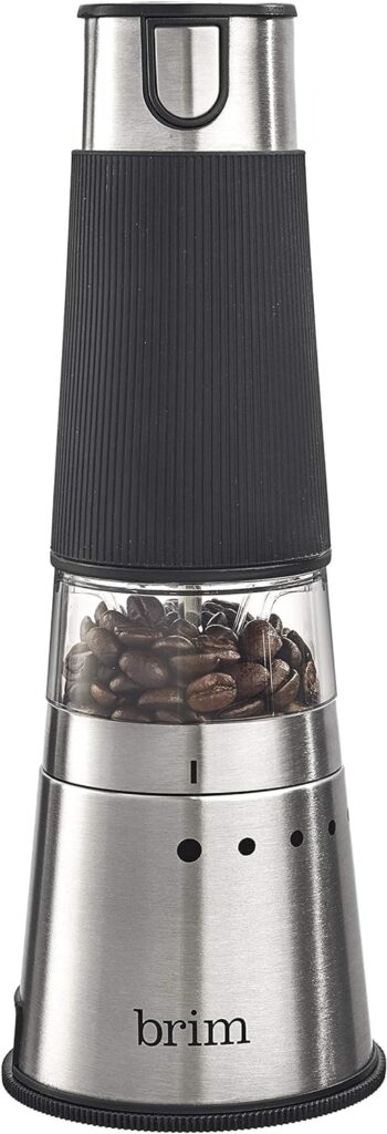 Brim 50013 Handheld Burr Coffee Grinder, One Size, Silver