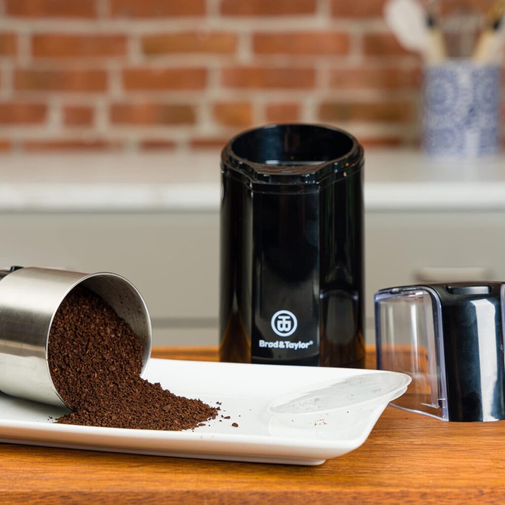 Brod  Taylor Coffee  Spice Grinder | Quiet Electric Stainless Steel, Removable 10oz Cup