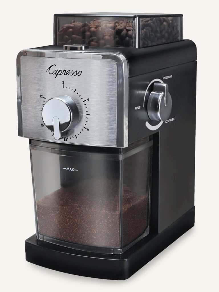 Capresso Burr Grinder, Black, 10Hx8Lx6W